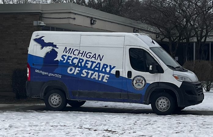  SOS Mobile Unit Van parked outside CMA High school